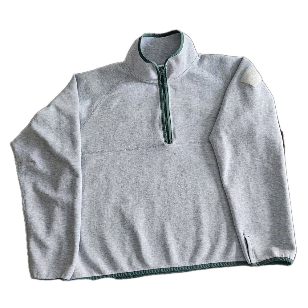 Herschel Mens Outdoor Performance Heather Light Grey Quarter Zip, Size XL - Picture 4 of 14